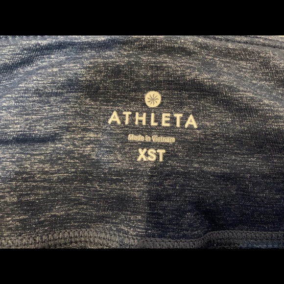 Athleta Shimmer Chaturanga Running Tights Yoga Barre Leggings Blue XS Gym Wear - Picture 5 of 8